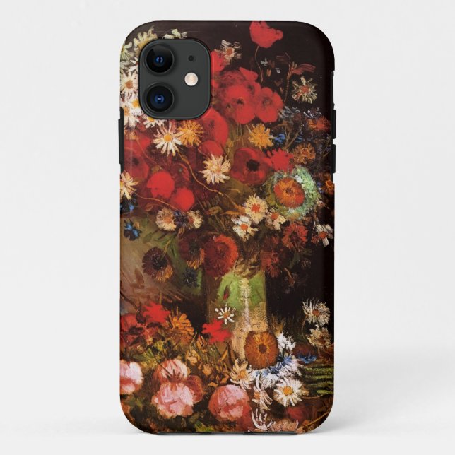 Van Gogh Poppies, Peonies and Chrysanthemums Case-Mate iPhone Case (Back)