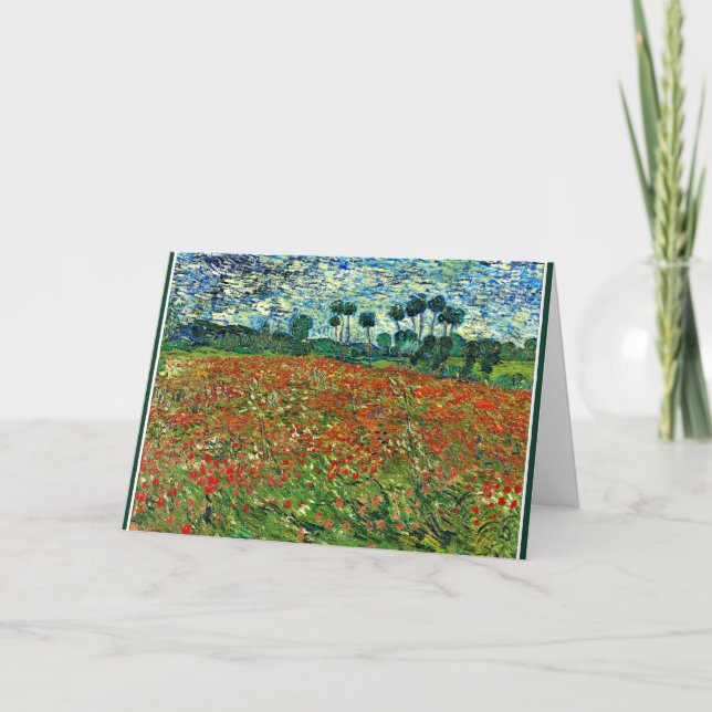 Van Gogh - Poppy Field Card (Front)