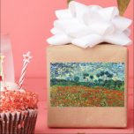 Van Gogh - Poppy Field, famous painting, Rectangular Sticker<br><div class="desc">Poppy Field,  colourful painting by Vincent van Gogh</div>
