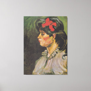 Van Gogh Portrait of a Lady with Red Hair band Canvas Print
