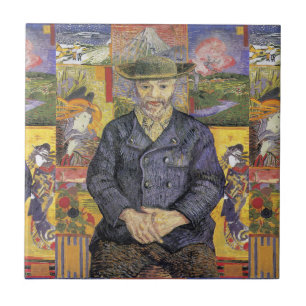 Van Gogh Portrait of Pere Tanguy Post-Impression Tile