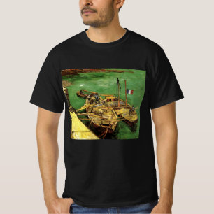 Van Gogh Quay with Men Unloading Sand Barges T-Shirt
