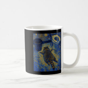 Van Gogh Raccoon Drunk Pes Out In Bathroom Meme  Coffee Mug