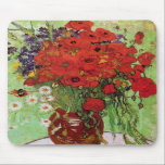 Van Gogh Red Poppies and Daisies Mouse Pad<br><div class="desc">Van Gogh Red Poppies and Daises mouse pad. Oil painting on canvas from 1890. A colourful flower painting by Van Gogh, while not as famous as his celebrated vase of sunflowers, this work represents yet another charming entry in the artist’s extensive catalogue of floral still lifes. A great gift for...</div>