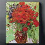 Van Gogh Red Poppies and Daisies Plaque<br><div class="desc">Van Gogh Red Poppies and Daises plaque. Oil painting on canvas from 1890. A colourful flower painting by Van Gogh, while not as famous as his celebrated vase of sunflowers, this work represents yet another charming entry in the artist’s extensive catalogue of floral still lifes. A great gift for fans...</div>
