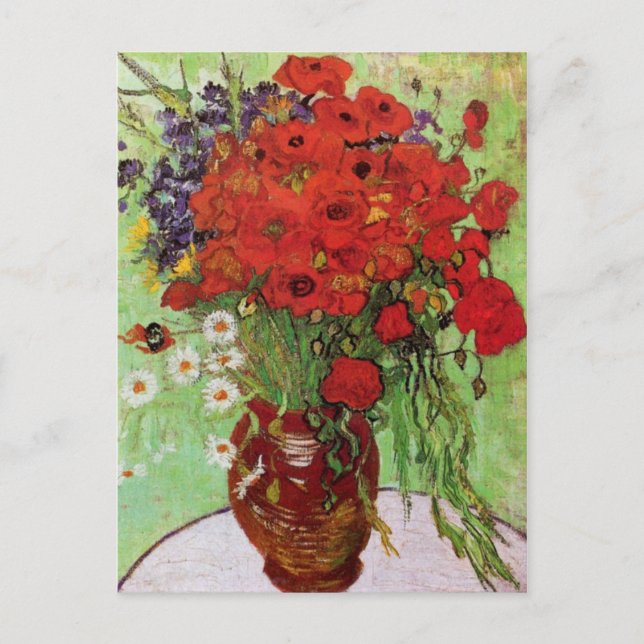 Van Gogh Red Poppies and Daisies Postcard (Front)