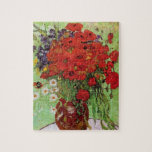 Van Gogh Red Poppies and Daisies Puzzle<br><div class="desc">Van Gogh Red Poppies and Daises Puzzle. Oil painting on canvas from 1890. A colourful flower painting by Van Gogh, while not as famous as his celebrated vase of sunflowers, this work represents yet another charming entry in the artist’s extensive catalogue of floral still lifes. A great gift for fans...</div>
