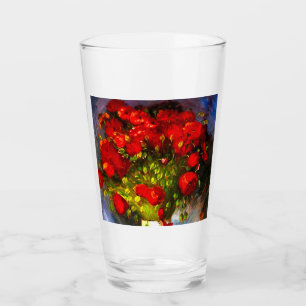 Van Gogh Red Poppies Glass