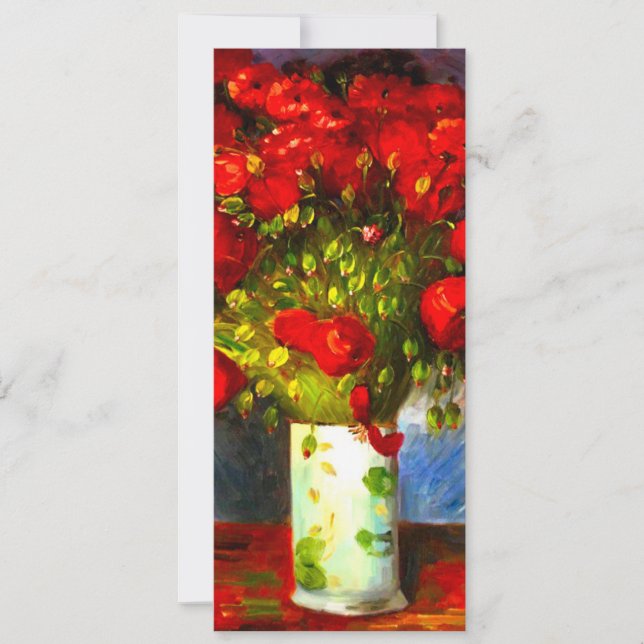 Van Gogh Red Poppies Invitation (Front)