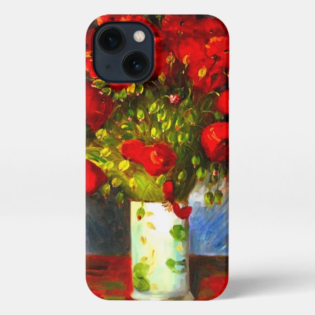 Van Gogh Red Poppies iPhone Case (Back)