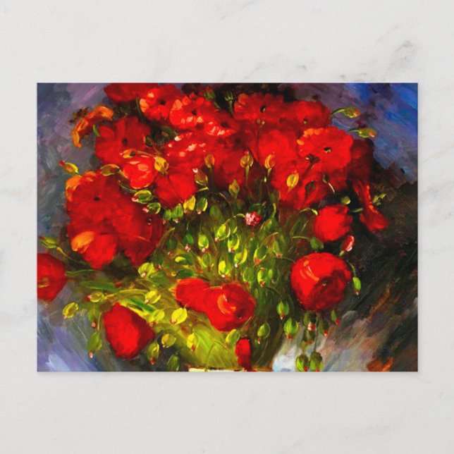 Van Gogh Red Poppies Postcard (Front)