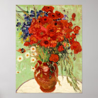 Van Gogh Red Poppies Still Life