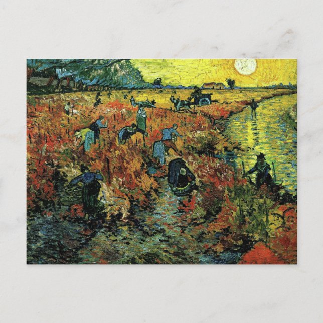Van Gogh - Red Vineyards at Arles Postcard (Front)