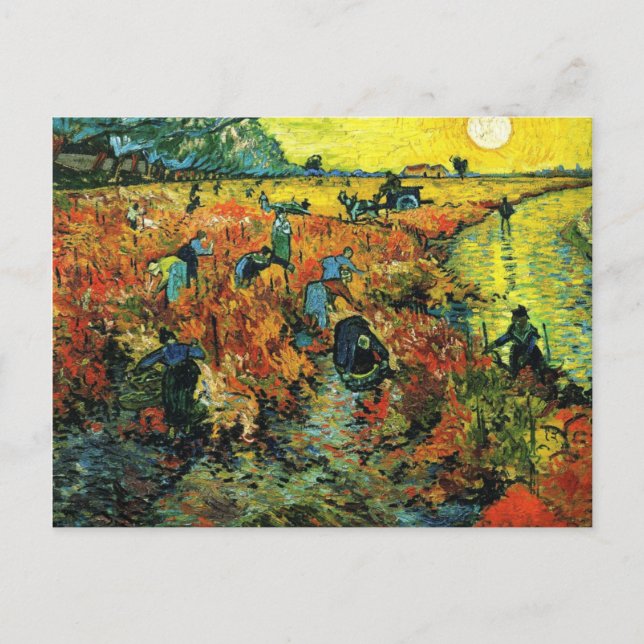 Van Gogh Red Vineyards at Arles Postcard (Front)