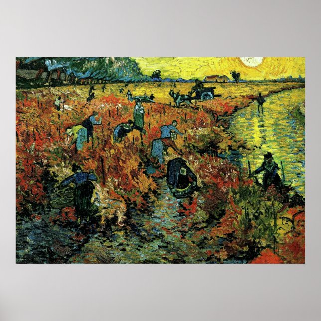 Van Gogh - Red Vineyards at Arles Poster (Front)