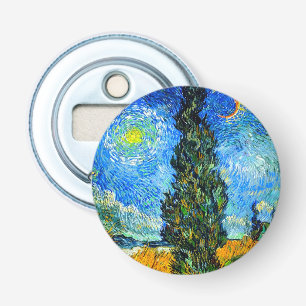 Van Gogh Road with Cypress and Star Bottle Opener