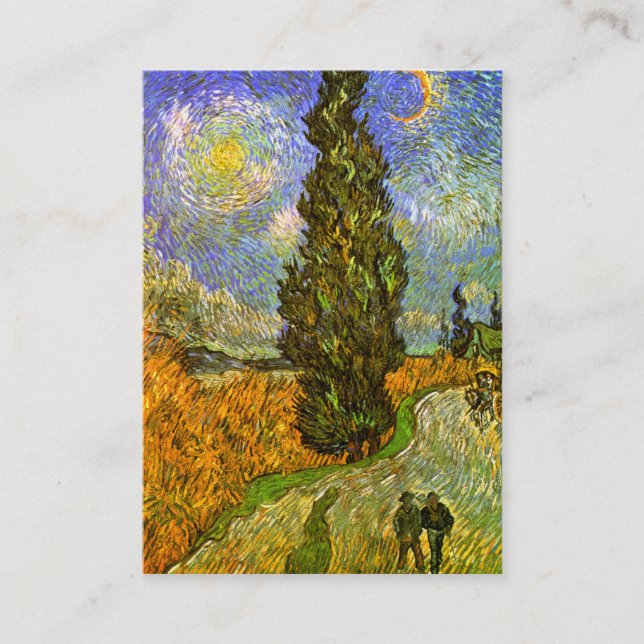 Van Gogh: Road with Cypress and Star Business Card (Front)
