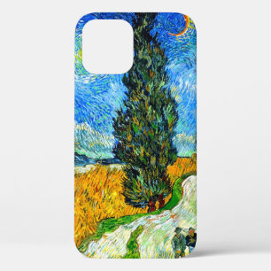 Van Gogh Road with Cypress and Star iPhone 12 Case