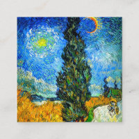 Van Gogh Road with Cypress and Star