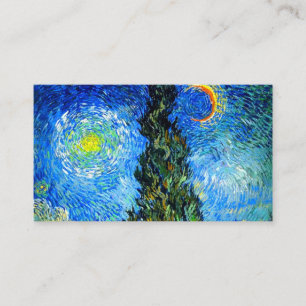 Van Gogh Road with Cypress and Star Enclosure Card