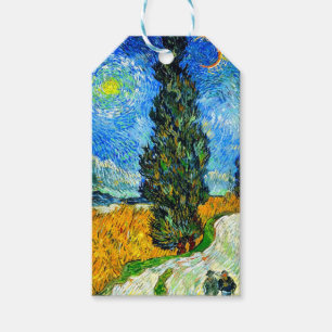 Van Gogh Road with Cypress and Star Gift Tags