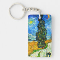 Van Gogh Road with Cypress and Star