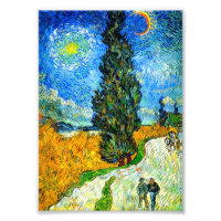 Van Gogh Road with Cypress and Star