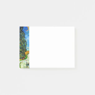 Van Gogh Road with Cypress and Star Post-it Notes
