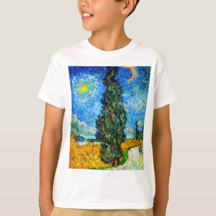 Van Gogh Road with Cypress and Star T-Shirt