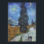 Van Gogh Road With Cypresses Impressionism<br><div class="desc">Vincent Van Gogh Road With Cypresses "Road With Cypresses" by Vincent Van Gogh is a wonderful impressionistic painting by one of the master artists of all time. The road is swirling with colour and emotion, as the green cypress trees wave to the swirling blue Sky with what looks like a...</div>