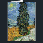 Van Gogh Road With Cypresses Impressionism<br><div class="desc">Vincent Van Gogh Road With Cypresses "Road With Cypresses" by Vincent Van Gogh is a wonderful impressionistic painting by one of the master artists of all time. The road is swirling with colour and emotion, as the green cypress trees wave to the swirling blue Sky with what looks like a...</div>