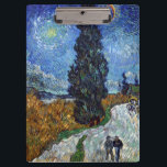 Van Gogh Road With Cypresses Impressionism Clipboard<br><div class="desc">Vincent Van Gogh Road With Cypresses "Road With Cypresses" by Vincent Van Gogh is a wonderful impressionistic painting by one of the master artists of all time. The road is swirling with colour and emotion, as the green cypress trees wave to the swirling blue Sky with what looks like a...</div>