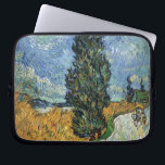 Van Gogh Road With Cypresses Impressionism Laptop Sleeve<br><div class="desc">Vincent Van Gogh Road With Cypresses "Road With Cypresses" by Vincent Van Gogh is a wonderful impressionistic painting by one of the master artists of all time. The road is swirling with colour and emotion, as the green cypress trees wave to the swirling blue Sky with what looks like a...</div>