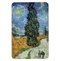 Van Gogh Road With Cypresses Magnet