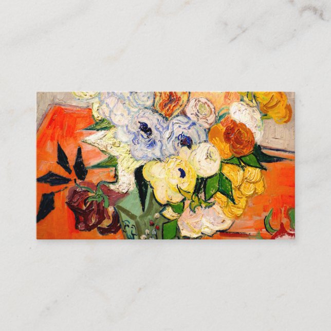 Van Gogh Roses and Anemones Enclosure Card (Front)
