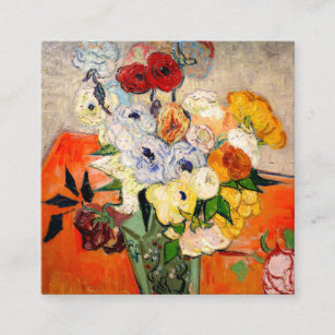 Van Gogh Roses and Anemones Enclosure Card
