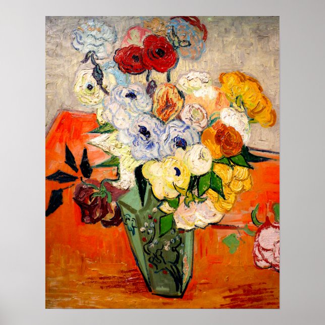Van Gogh Roses and Anemones Poster (Front)