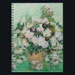 Van Gogh - Roses, famous painting, Notebook<br><div class="desc">Roses,  famous painting by Vincent van Gogh,  1890.</div>