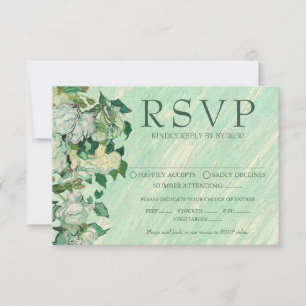 Van Gogh Roses Wedding Response Card