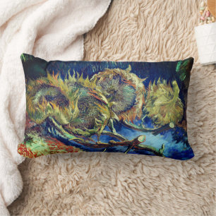 Van Gogh’s Timeless Art - Four Withered Sunflowers Lumbar Cushion