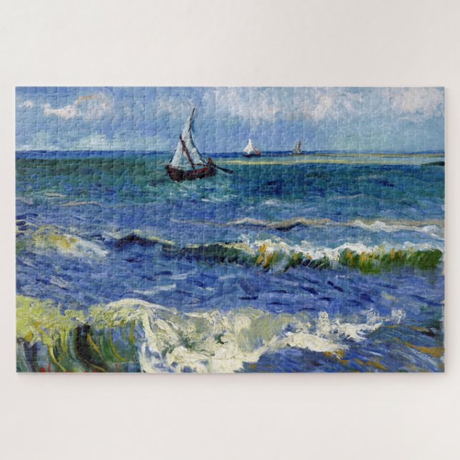 Van Gogh Sailboat Ocean Scene Jigsaw Puzzle (Horizontal)