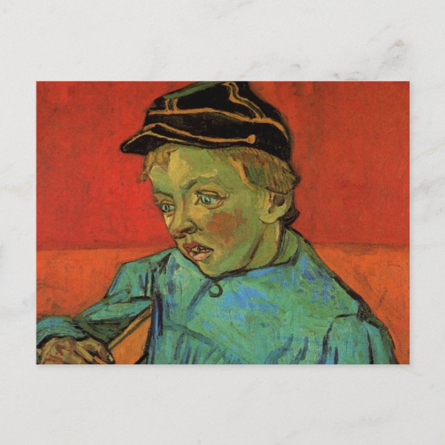 Van Gogh, Schoolboy (Camille Roulin), Vintage Art Postcard (Front)