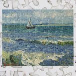 Van Gogh Seascape at Saintes Maries de la Mer Jigsaw Puzzle<br><div class="desc">Seascape at Saintes Maries de la Mer by Vincent van Gogh is a vintage fine art post impressionism nautical painting featuring sailboats on the ocean with gentle waves. About the artist: Vincent Willem van Gogh was a Post-Impressionist painter whose work was most notable for its rough beauty, emotional honesty, and...</div>