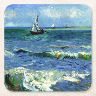 Van Gogh - Seascape Square Paper Coaster