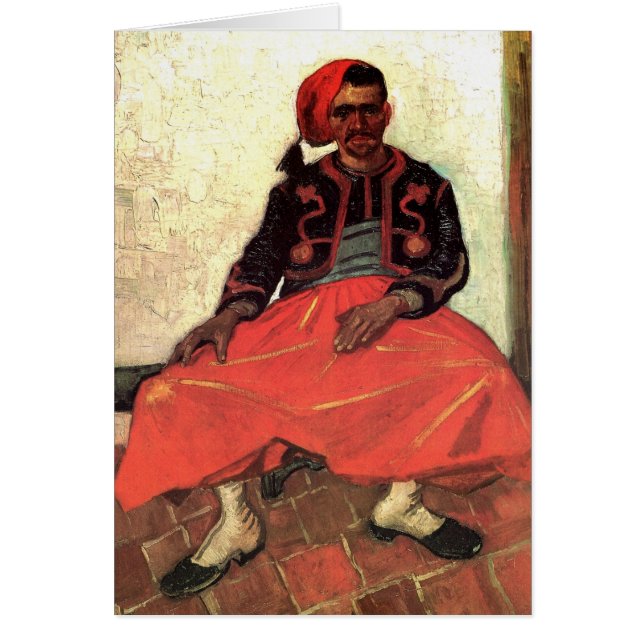 Van Gogh, Seated Zouave, Vintage Impressionism Art (Front)