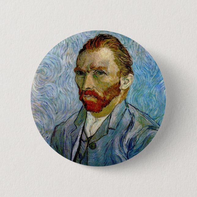 Van Gogh Self Portrait 6 Cm Round Badge (Front)