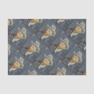 Van Gogh Self Portrait Grey Felt Hat Painting Art Tissue Paper