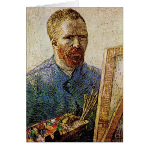 Van Gogh Self Portrait in Front of Easel