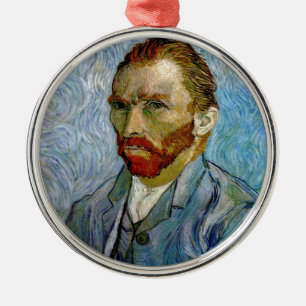 Van Gogh Self Portrait Metal Tree Decoration