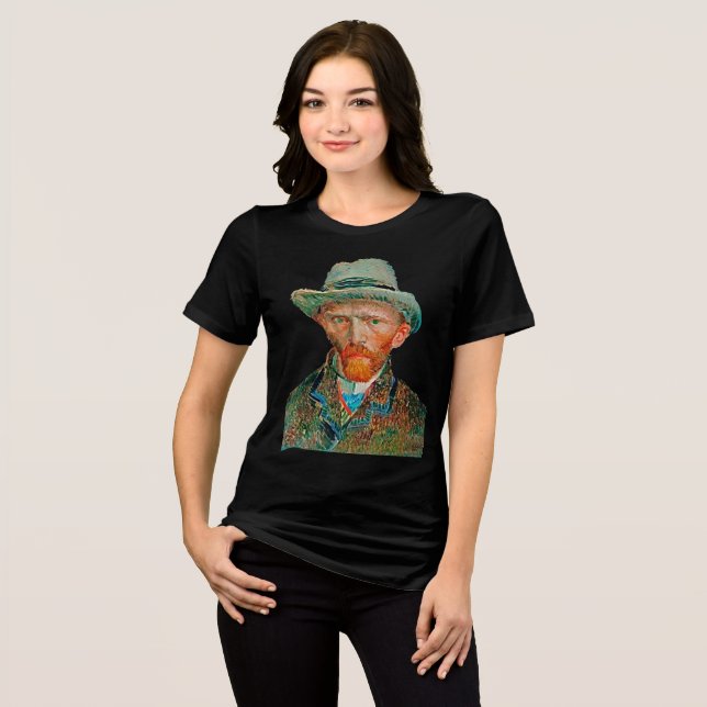Van Gogh Self-Portrait Retro  Tri-Blend Shirt (Front Full)